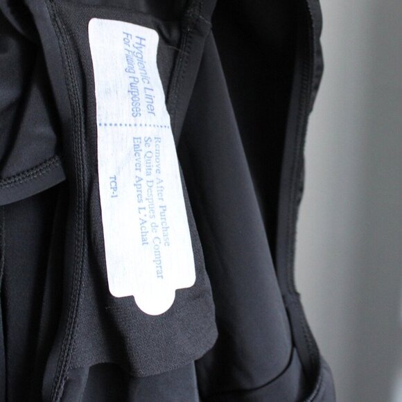 Aqua Green Women's Black Standard Keyhole Blouson Romper One-Piece Swimsuit XL - Picture 7 of 10